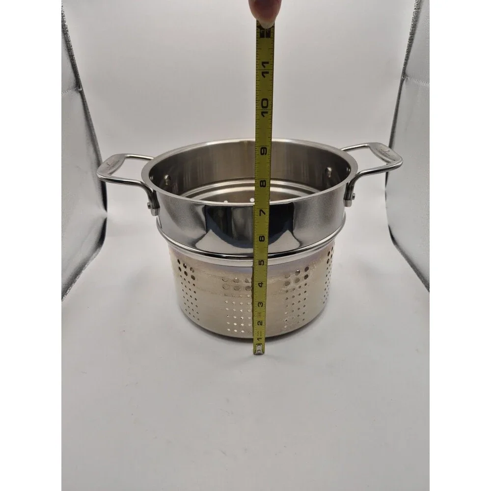 All-Clad Stainless Steel Pasta Strainer Colander Pot Insert 7